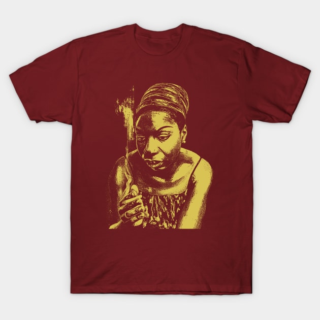YELLOW Nina Simone T-Shirt by KIBOY777